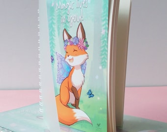 A6 Fox notebook - Cute fox notebook- Fairy Fox book