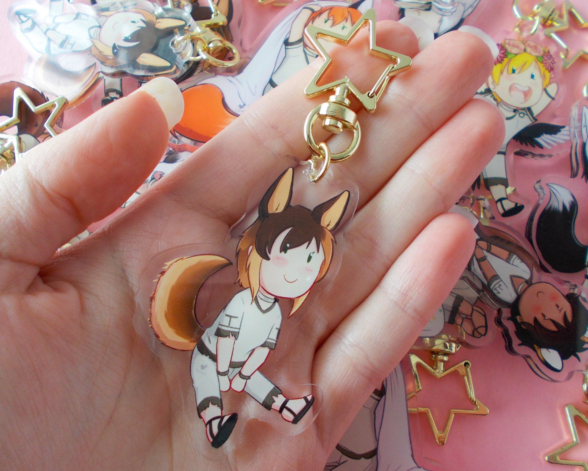 Therian Tail Keyrings Kemonomimi Keychains Cute Anime Etsy UK