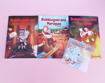 Bubblegum and Marzipan Comic Bundle: Parts 1-3 + Stickers