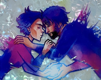 Terminamos esto juntos Charm acrílico de concha perlada