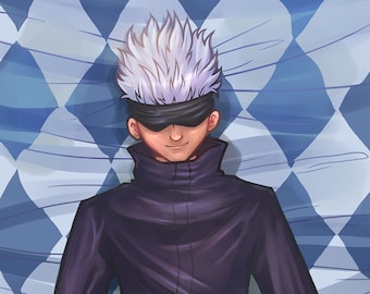 Taie d'oreiller Gojo Satoru Dakimakura - Oreiller de corps Anime (150 cm x 50 cm)
