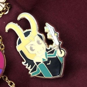 MISPRINT Trickster God Enamel Pins