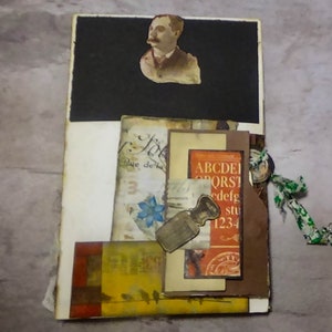 ABC Guy Journal Folio Insert.  Scrapbooking, Junk Journaling.  Masculine, Vintage Style. Ephemera