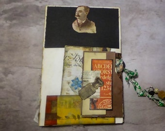 ABC Guy Journal Folio Insert.  Scrapbooking, Junk Journaling.  Masculine, Vintage Style. Ephemera