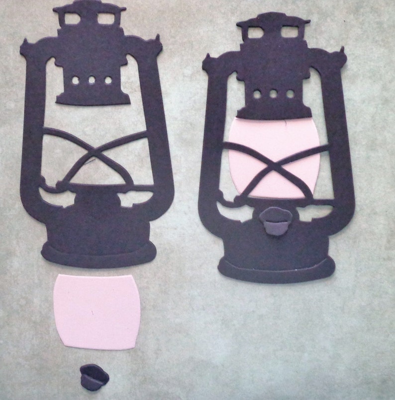 6 piece sizzix lantern. chipboard or card stock. Seasonal, crafts, DIY, scrapbooking, card making, rustic, Shabby Chic image 2