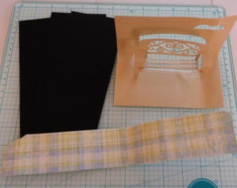 5 piece card stock, Odds and ends, card-making lot. DIY, crafts, journaling, scrapbooking, 3D bench, Nature, Mixed media