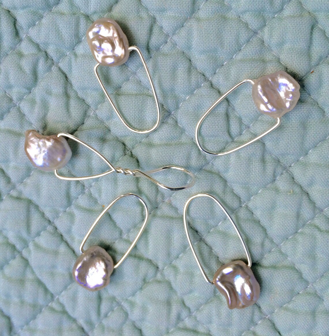 Stitch Marker Set With Lavender Freshwater Keishi Pearls on Etsy