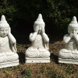 FREE DELIVERY! * Latex mould / mold for 10" Hear, See and Speak-No-Evil Buddhas.