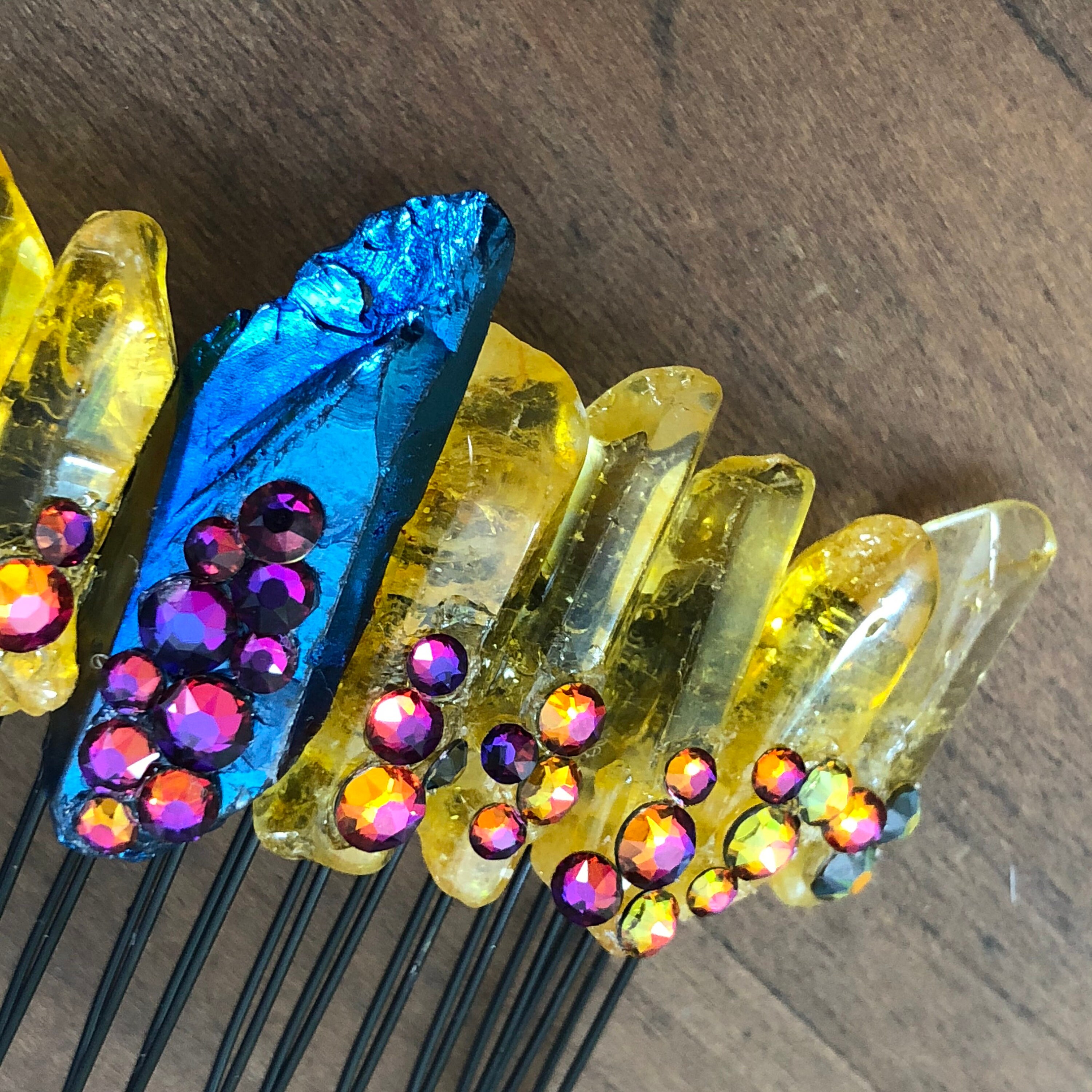 Dragon Scale Crystal Crown w/ Quartz Crystal & Swarovski Etsy