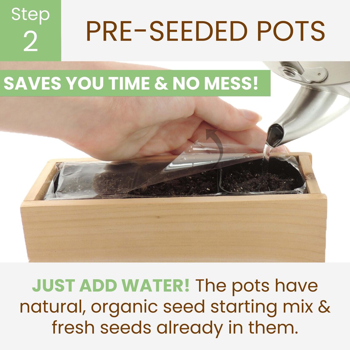 6 Herb Garden Seed Starter Kit Cedar Wood Indoor Outdoor Etsy