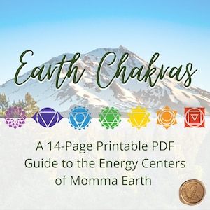 PDF imprimible del Chakra de la Tierra - Guía de Chakra - Hoja de trucos de Chakra - Descarga digital de Chakra - Sanación de la Tierra - Sanación intuitiva