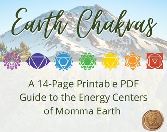 Earth Chakra Printable PDF - Chakra Guide - Chakra Cheat Sheet - Chakra Digital Download - Earth Healing - Intuitive Healing