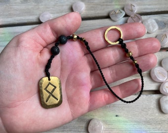 Othala Rune Pendulum - Brass Rune Pendant - Handmade Pendulum - Divination - Dousing - Divining