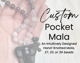 Custom Pocket Mala - Made To Order - Intuitively Made - Prayer Beads - Sensory Tool - Hand Mala - Travel Mala - Gemstone Mala