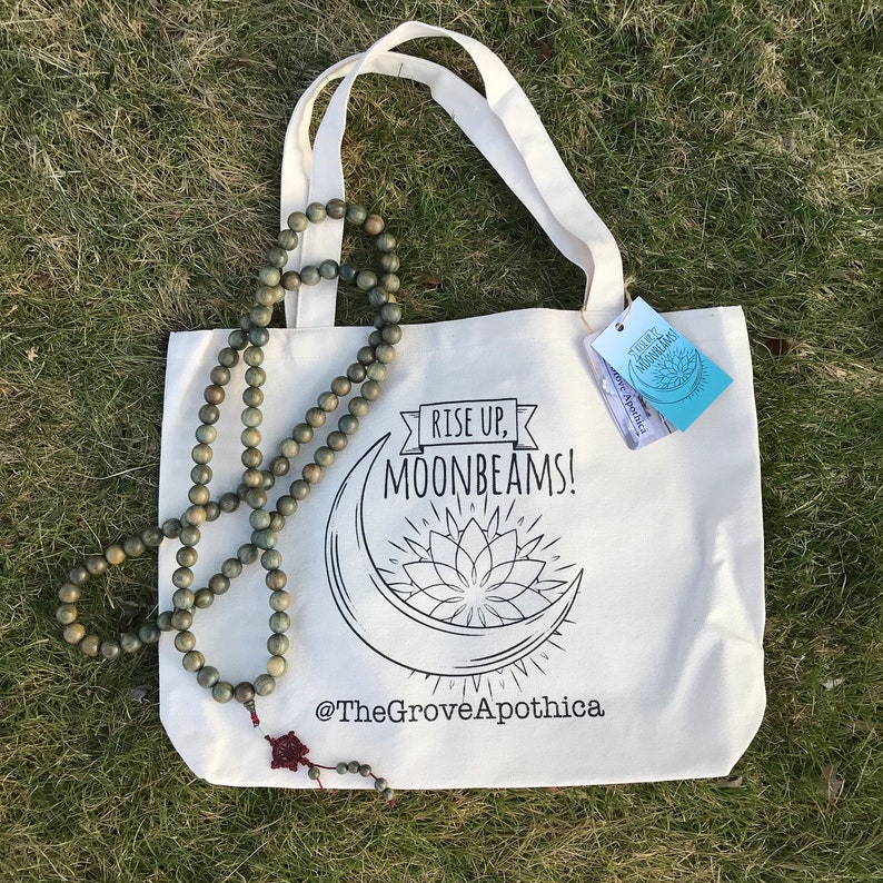 Ipad Bag Canvas Bag Shopping Bag Rise Up Moonbeams Tote Bag Purse Market Tote Empowerment Reusable Tote Hand Bag
