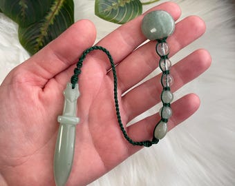 Pêndulo Athame - Pêndulo Personalizado - Peça Única - Adivinhação - Radiestesia - Cura Energética - Pêndulo de Cura - Ferramenta de Bruxaria - Pêndulo Fantasia