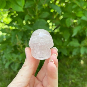 Rose Quartz Skull #1 - 2in Skull - Crystal Skull