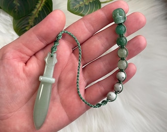 Pêndulo Athame - Pêndulo Personalizado - Peça Única - Adivinhação - Radiestesia - Cura Energética - Pêndulo de Cura - Ferramenta de Bruxaria - Pêndulo Fantasia