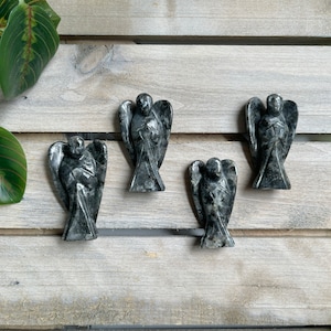 Larvakite Guardian Statue - Larvakite Angel - Angel Carving - Guardian Angel - Guardian Angel Carving - Crystal Healing - Crystal Angel