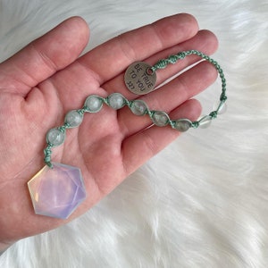 Custom Pendulum Made To Order Gemstone Pendulum Intuitively Made Divination Altar Beads Prayer Beads Spiritual Tool Macrame image 9