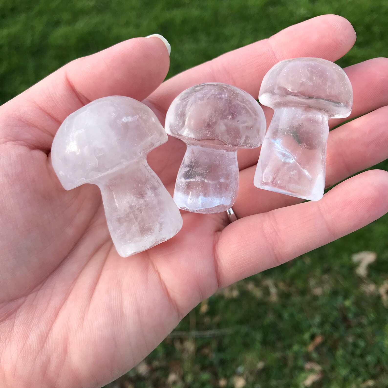 Clear Quartz Mushroom Crystal Mushroom Crystal Mushie 5 Etsy