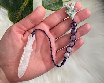 Pêndulo Athame - Pêndulo Personalizado - Peça Única - Adivinhação - Radiestesia - Cura Energética - Pêndulo de Cura - Ferramenta de Bruxaria - Pêndulo Fantasia