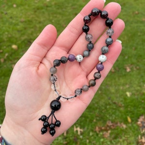Embrace My Shadows Pocket Mala - Intentional Jewelry - Meditation Tool - Meditation Mala - Prayer Beads - Travel Mala - Hand Mala
