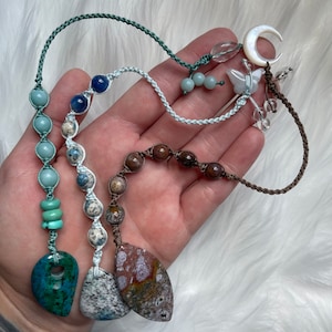 Custom Pendulum Made To Order Gemstone Pendulum Intuitively Made Divination Altar Beads Prayer Beads Spiritual Tool Macrame image 4