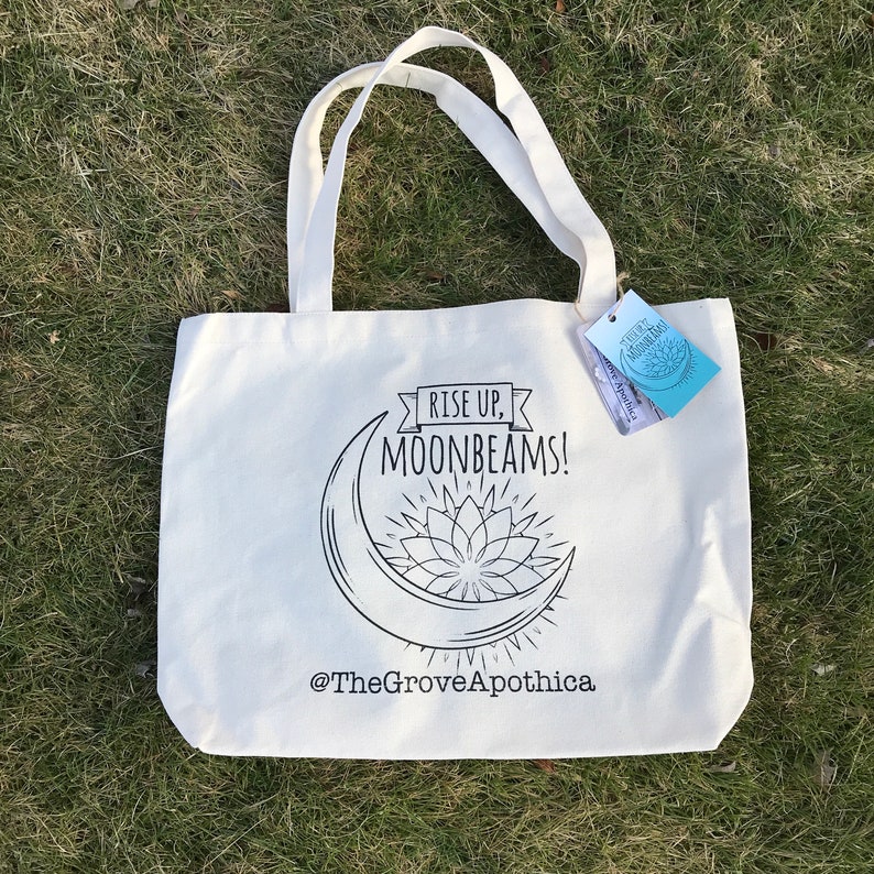 Ipad Bag Canvas Bag Shopping Bag Rise Up Moonbeams Tote Bag Purse Market Tote Empowerment Reusable Tote Hand Bag