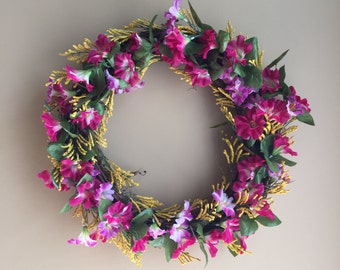 Spring Summer Wreath, Door Wreath, Floral Wreath