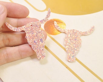 3pcs oxhead pendant,Ox bone Rhinestone Pendant,bull head pendant,Fine Jewelry Findings 67-69x46-47mm