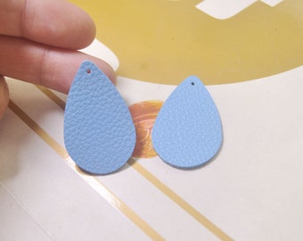 56x36mm-VC4645# 8Pcs Peach Leather Teardrop shape,Teardrop Earring Pendant,DIY,Leather Die Cut Teardrop,Leather Cut Out,Tear Drop