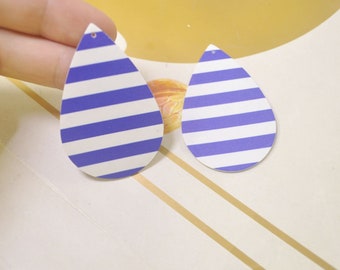 56x36mm-VC4645# 8Pcs Peach Leather Teardrop shape,Teardrop Earring Pendant,DIY,Leather Die Cut Teardrop,Leather Cut Out,Tear Drop