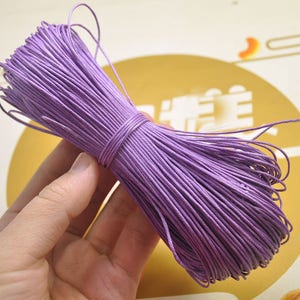 Waxed Cord ,65 meters Light Purple cords,1mm Waxed Cotton Cord String, Bracelet Cord, Necklace Cord, Macrame Cord -- VC166
