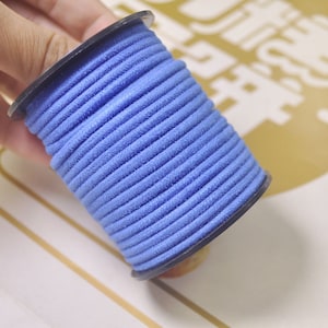 5yards 3mm Round Faux Suede Leather Cords,Blue Leather String Cord,Faux Suede Lace,Vegan Suede Cord,bracelet/necklace cord Supplies