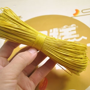 Waxed Cord ,65 meters Lemon cords,1mm Waxed Cotton Cord String, Bracelet Cord, Necklace Cord, Macrame Cord -- VC110