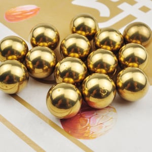 18mm Brass Ball Beads, 5Pcs/10Pcs Raw Brass Ball Beads Without Holes，Hollow bead