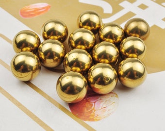 18mm Brass Ball Beads, 5Pcs/10Pcs Raw Brass Ball Beads Without Holes，Hollow bead