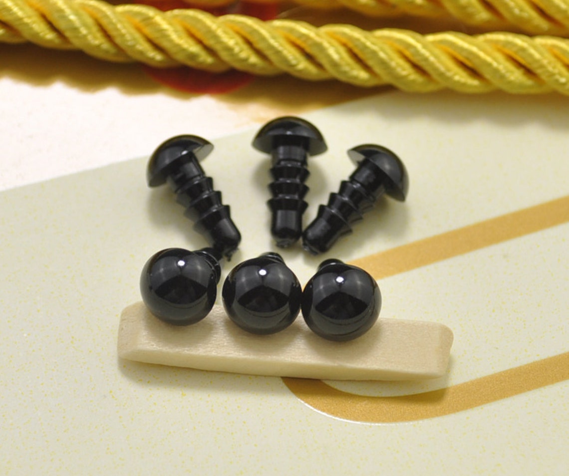 7mm 10pair20pcs Black Safety eyes Doll eyes Toy eyes Doll Etsy