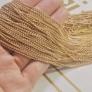 10 Yards of Light Gold Iron Ball Chain ,1.5mm,Light Gold chain for Necklace Jewellery Making