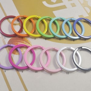 13 Colors,20Pcs Split Key Rings,Colour Key Rings,Split Keychain Rings,Key Ring Findings,keychain rings 30mm