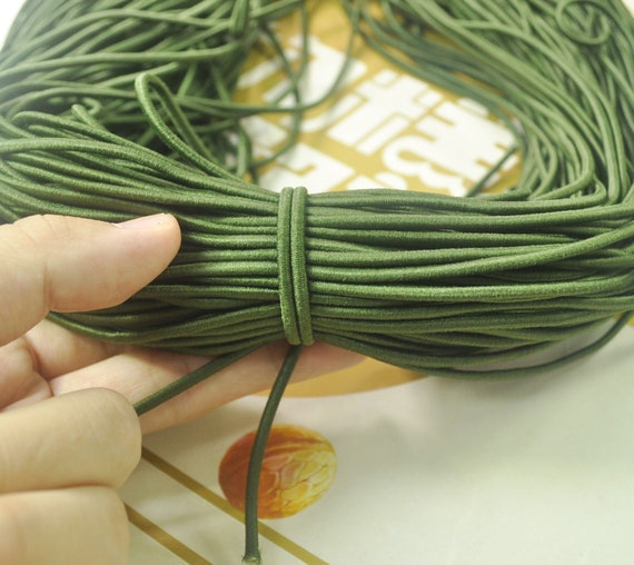 30 Yards 2.5mm Round Elastic Cord,army Green Stretch Cord, Stretch Elastic  String,beading Cord,dyi Masks, Jewellery,nylon Wrapped Rubber. 