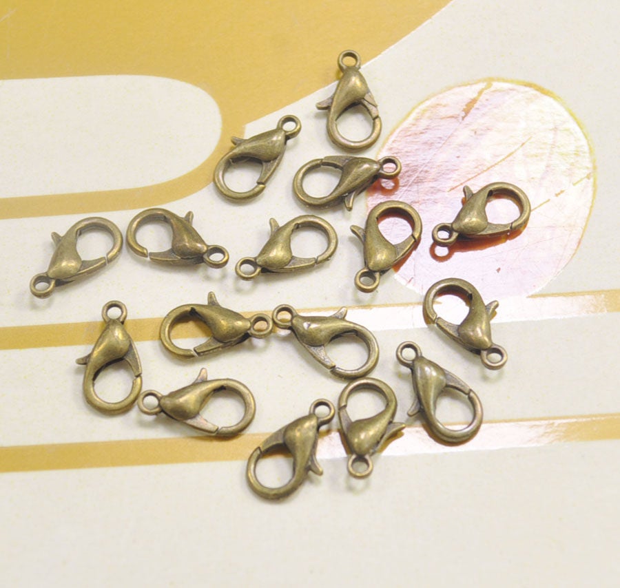 100 Alloy Lobster Clasps 10mm Lobster Clasp Jewelry Clasps, Metal Clasps Necklace  Making Supplies 100683 
