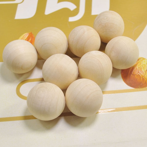 25pcs 25mm Unfinished Wood Balls,Natural Ball,wood beads,Round Wooden Balls,Unfinished Craft Wood,Wood working Supplies -- No hole.