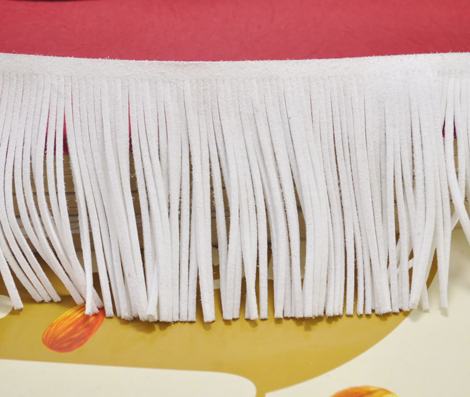 1 Yard White Leather Fringe Trim78mm Width Faux Suede Fringe Etsy
