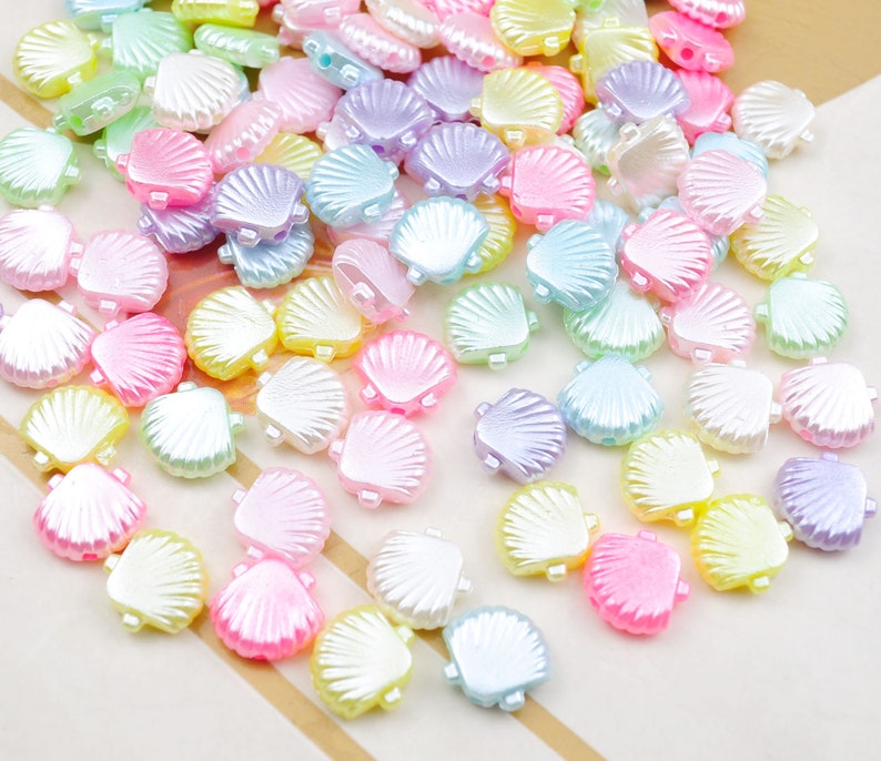 150pcs Assorted Shell,shell Beads,acrylic Shell Craft Beads,pastel ...