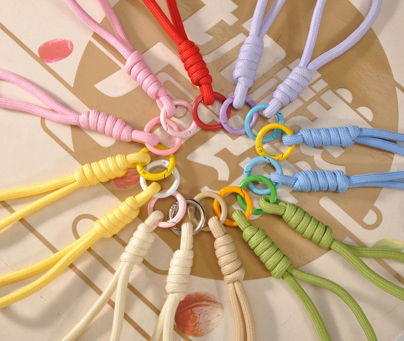 Little Keychain Rope 14 Colors Rope Bracelet, Phone Wrist Strap, Paracord Strap Keychain ...