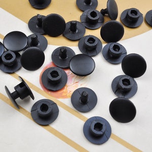 Schwarzes Schuhzubehör, 10-100 Set Ersatznieten für defekte Schuhriemen-Fixknopfverschluss-Ersatzteile, 14mm Bild 1