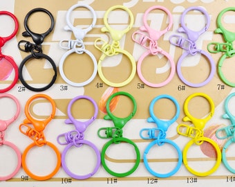20/50Pcs Colored Key Ring Keychain Lobster Clasp Key Hook Keyrings Swivel Connector For Jewelry Making Finding DIY Key Chains Accessories