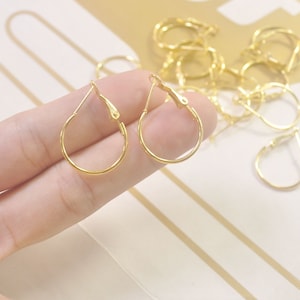 50 pcs Gold Plated Earrings Hoop, Rings Beading Hoops,Jewellery Making Findings, DIY Earrings Accessories 20mm